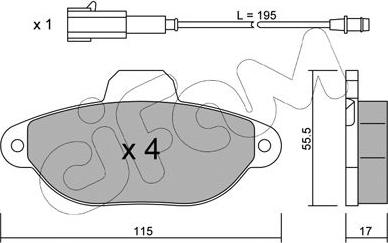 Cifam 822-159-2 - Kit pastiglie freno, Freno a disco autozon.pro