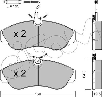 Cifam 822-155-0 - Kit pastiglie freno, Freno a disco autozon.pro