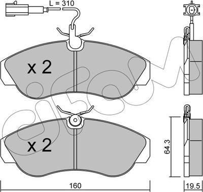 Cifam 822-155-1 - Kit pastiglie freno, Freno a disco autozon.pro