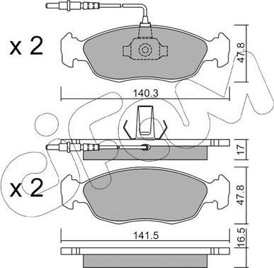 Cifam 822-156-0 - Kit pastiglie freno, Freno a disco autozon.pro