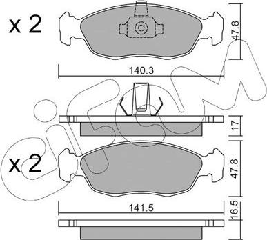 Cifam 822-156-1 - Kit pastiglie freno, Freno a disco autozon.pro