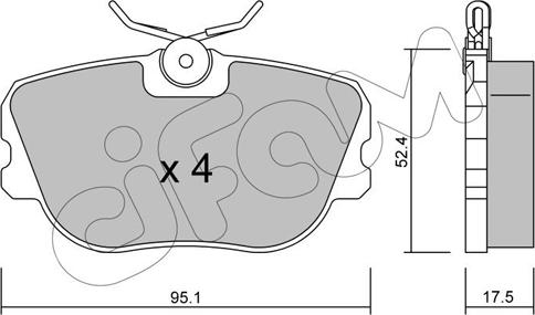 Cifam 822-150-0 - Kit pastiglie freno, Freno a disco autozon.pro