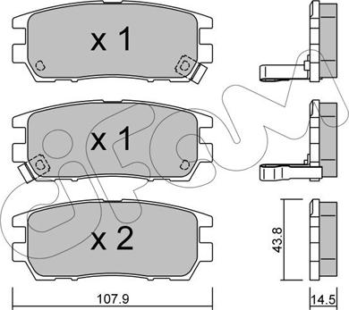 Cifam 822-151-0 - Kit pastiglie freno, Freno a disco autozon.pro