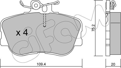 Cifam 822-158-0 - Kit pastiglie freno, Freno a disco autozon.pro