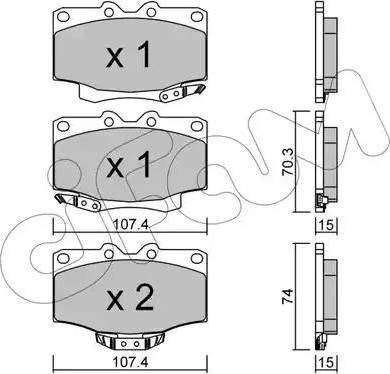 Cifam 822-152-0 - Kit pastiglie freno, Freno a disco autozon.pro