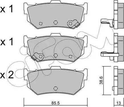 Cifam 822-169-0 - Kit pastiglie freno, Freno a disco autozon.pro