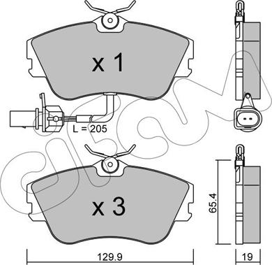 Cifam 822-164-1 - Kit pastiglie freno, Freno a disco autozon.pro