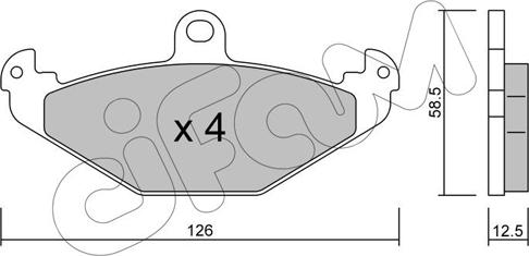 Cifam 822-165-1 - Kit pastiglie freno, Freno a disco autozon.pro