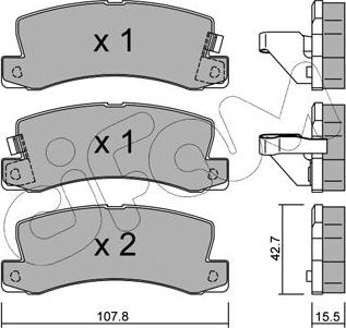 Cifam 822-161-0 - Kit pastiglie freno, Freno a disco autozon.pro