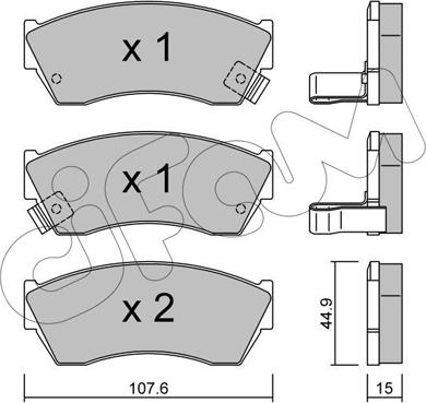 Cifam 822-168-0 - Kit pastiglie freno, Freno a disco autozon.pro