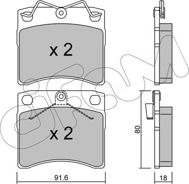 Cifam 822-163-1 - Kit pastiglie freno, Freno a disco autozon.pro