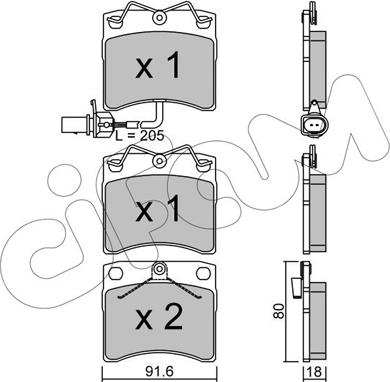 Cifam 822-163-2 - Kit pastiglie freno, Freno a disco autozon.pro