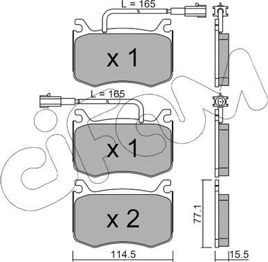 Cifam 822-1099-0 - Kit pastiglie freno, Freno a disco autozon.pro