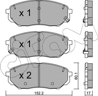 Cifam 822-1096-0 - Kit pastiglie freno, Freno a disco autozon.pro