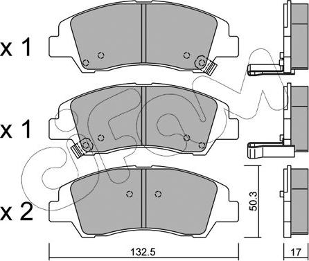 Cifam 822-1091-0 - Kit pastiglie freno, Freno a disco autozon.pro