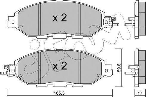 Cifam 822-1045-0 - Kit pastiglie freno, Freno a disco autozon.pro