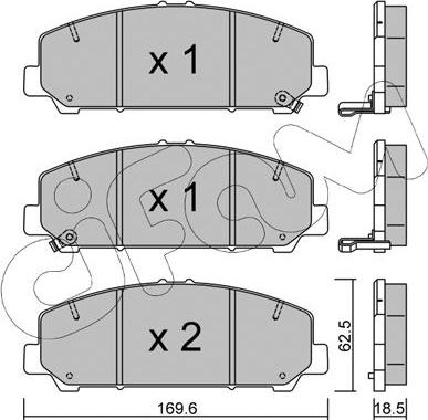 Cifam 822-1046-0 - Kit pastiglie freno, Freno a disco autozon.pro