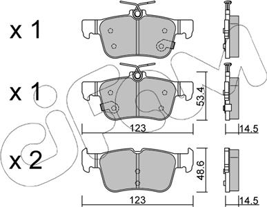 Cifam 822-1040-1 - Kit pastiglie freno, Freno a disco autozon.pro