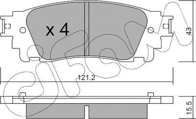 Cifam 822-1041-0 - Kit pastiglie freno, Freno a disco autozon.pro