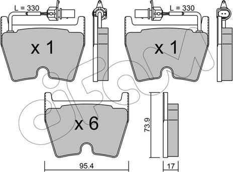 Cifam 822-1043-0 - Kit pastiglie freno, Freno a disco autozon.pro