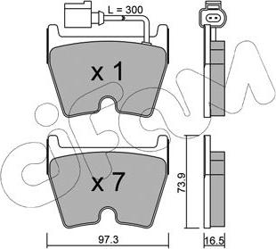 Cifam 822-1043-1 - Kit pastiglie freno, Freno a disco autozon.pro