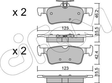 Cifam 822-1042-0 - Kit pastiglie freno, Freno a disco autozon.pro