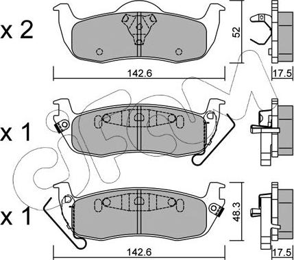 Cifam 822-1047-0 - Kit pastiglie freno, Freno a disco autozon.pro