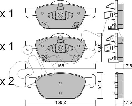 Cifam 822-1009-0 - Kit pastiglie freno, Freno a disco autozon.pro