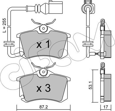 Cifam 822-100-4 - Kit pastiglie freno, Freno a disco autozon.pro