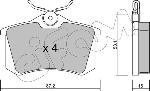 Cifam 822-100-0 - Kit pastiglie freno, Freno a disco autozon.pro