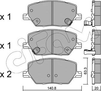 Cifam 822-1001-0 - Kit pastiglie freno, Freno a disco autozon.pro