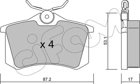 Cifam 822-100-1 - Kit pastiglie freno, Freno a disco autozon.pro