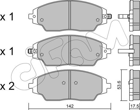 Cifam 822-1008-0 - Kit pastiglie freno, Freno a disco autozon.pro