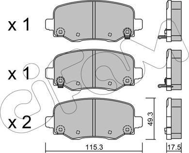 Cifam 822-1002-1 - Kit pastiglie freno, Freno a disco autozon.pro