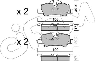 Cifam 822-1014-0 - Kit pastiglie freno, Freno a disco autozon.pro