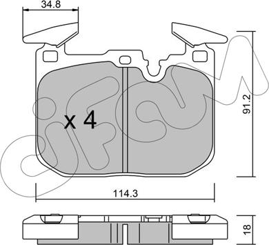 Cifam 822-1015-1 - Kit pastiglie freno, Freno a disco autozon.pro