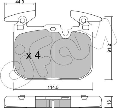 Cifam 822-1015-3 - Kit pastiglie freno, Freno a disco autozon.pro