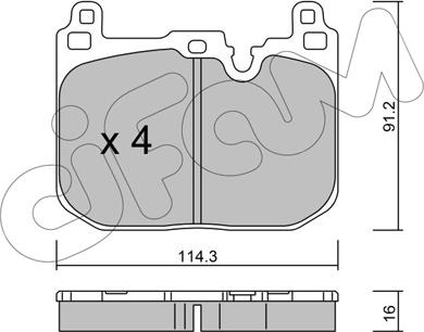 Cifam 822-1015-2 - Kit pastiglie freno, Freno a disco autozon.pro