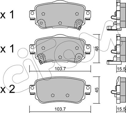 Cifam 822-1011-0 - Kit pastiglie freno, Freno a disco autozon.pro