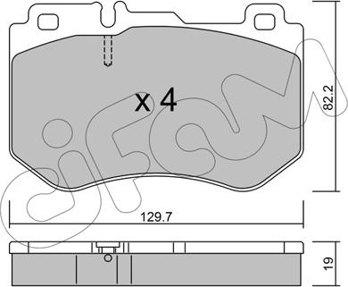 Cifam 822-1018-0 - Kit pastiglie freno, Freno a disco autozon.pro