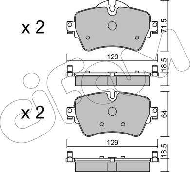 Cifam 822-1013-0 - Kit pastiglie freno, Freno a disco autozon.pro