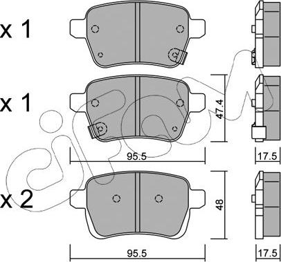 Cifam 822-1012-0 - Kit pastiglie freno, Freno a disco autozon.pro