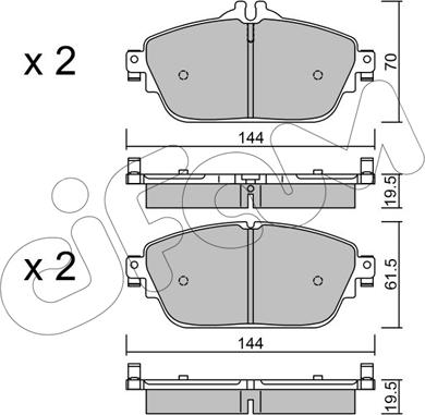 Cifam 822-1017-0 - Kit pastiglie freno, Freno a disco autozon.pro