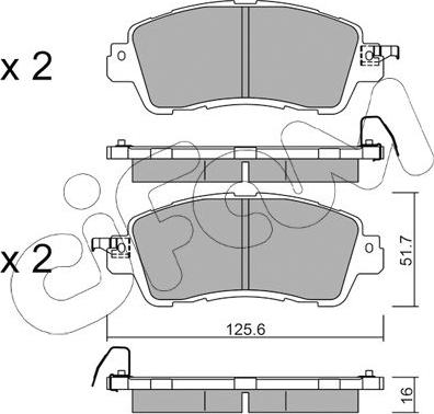 Cifam 822-1085-0 - Kit pastiglie freno, Freno a disco autozon.pro