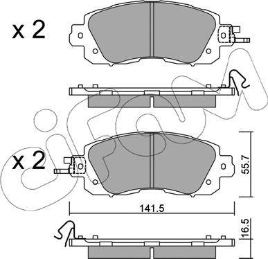 Cifam 822-1080-0 - Kit pastiglie freno, Freno a disco autozon.pro