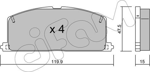 Cifam 822-108-0 - Kit pastiglie freno, Freno a disco autozon.pro