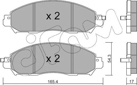 Cifam 822-1081-0 - Kit pastiglie freno, Freno a disco autozon.pro