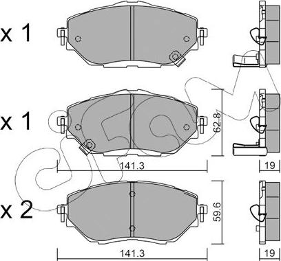 Cifam 822-1088-0 - Kit pastiglie freno, Freno a disco autozon.pro