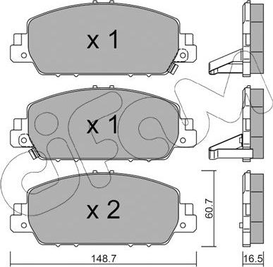 Cifam 822-1083-0 - Kit pastiglie freno, Freno a disco autozon.pro