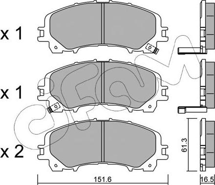 Cifam 822-1082-0 - Kit pastiglie freno, Freno a disco autozon.pro